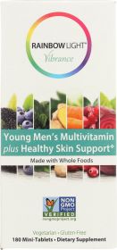 RAINBOW LIGHT: Young Men's Multivitamin plus Healthy Skin Support, 180 tb