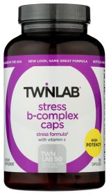 TWINLAB: Stress B Complex High-Potency Caps with Vitamin C, 250 Capsules