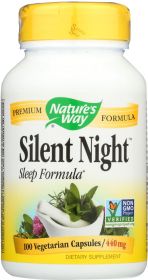 NATURES WAY: Silent Night Sleep Formula 100 Vegetarian Capsules, 100 cp