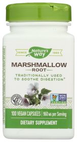NATURES WAY: Marshmallow Root 480 mg, 100 Veg Capsules