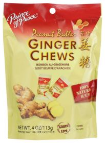 PRINCE OF PEACE: Ginger Chews With Peanut Butter, 4 oz