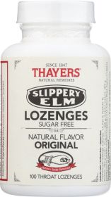 THAYER: Slippery Elm Lozenges Sugar Free, 100 tb