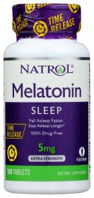 NATROL: Melatonin TR Time Release 5 mg, 100 tablets