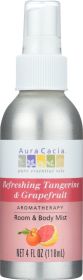AURA CACIA: Refreshing Tangerine Grapefruit Mist, 4 oz