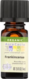 AURA CACIA: Aura Cacia Organic Frankincense Essential Oil, 0.25 oz