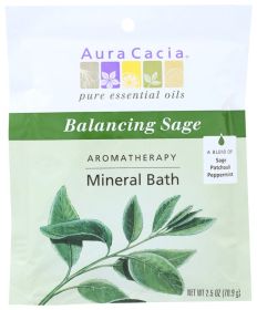 AURA CACIA: Mineral Bath Sage Balancing, 2.5 oz
