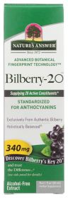 NATURES ANSWER: Bilberry 20 Alcohol Free, 1 fo