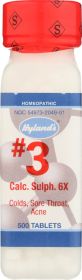 HYLANDS: No.3 Calcium Sulphate 6X Homeopathic Remedy 6x, 500 Tablets