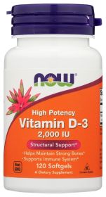 NOW: Vitamin D3 2000Iu, 120 sg