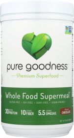 PURE GOODNESS: Whole Food Supermeal Chocolate Powder, 16.9 oz