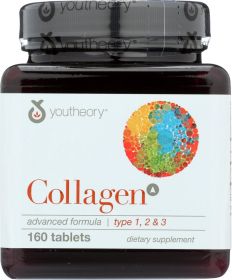 YOUTHEORY: Collagen Advanced Formula Type 1 2 and 3, 160 tb