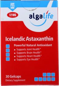 ALGALIFE: Astaxanthin Icelandic 12mg, 30 gelcaps