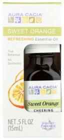 AURA CACIA: Sweet Orange Essential Oil Boxed, 0.5 oz