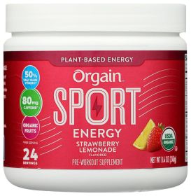 ORGAIN: Strawberry Lemonade Sport Energy, 8.4 oz