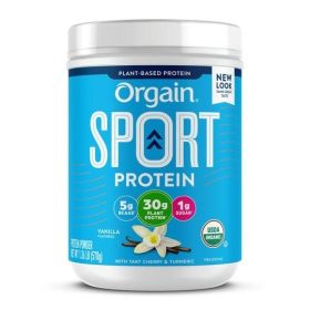 ORGAIN: Vanilla Sport Protein Powder, 1.26 lb