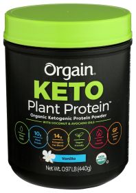 ORGAIN: Keto Plant Protein Powder Vanilla, 0.97 lb
