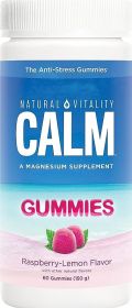 NATURAL VITALITY: Calm Gummy Raspbry Lmn, 60 PC